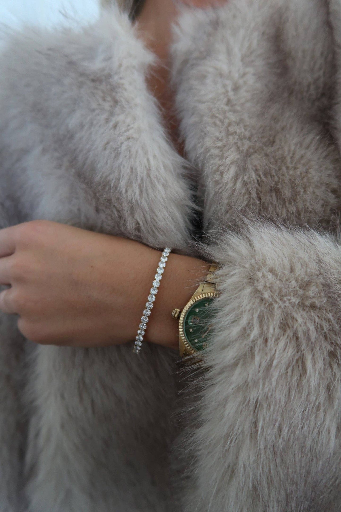 Chansutt Pearl Thick Stretchy Tennis Bracelet-CHANSUTTPEARLS-The Twisted Chandelier