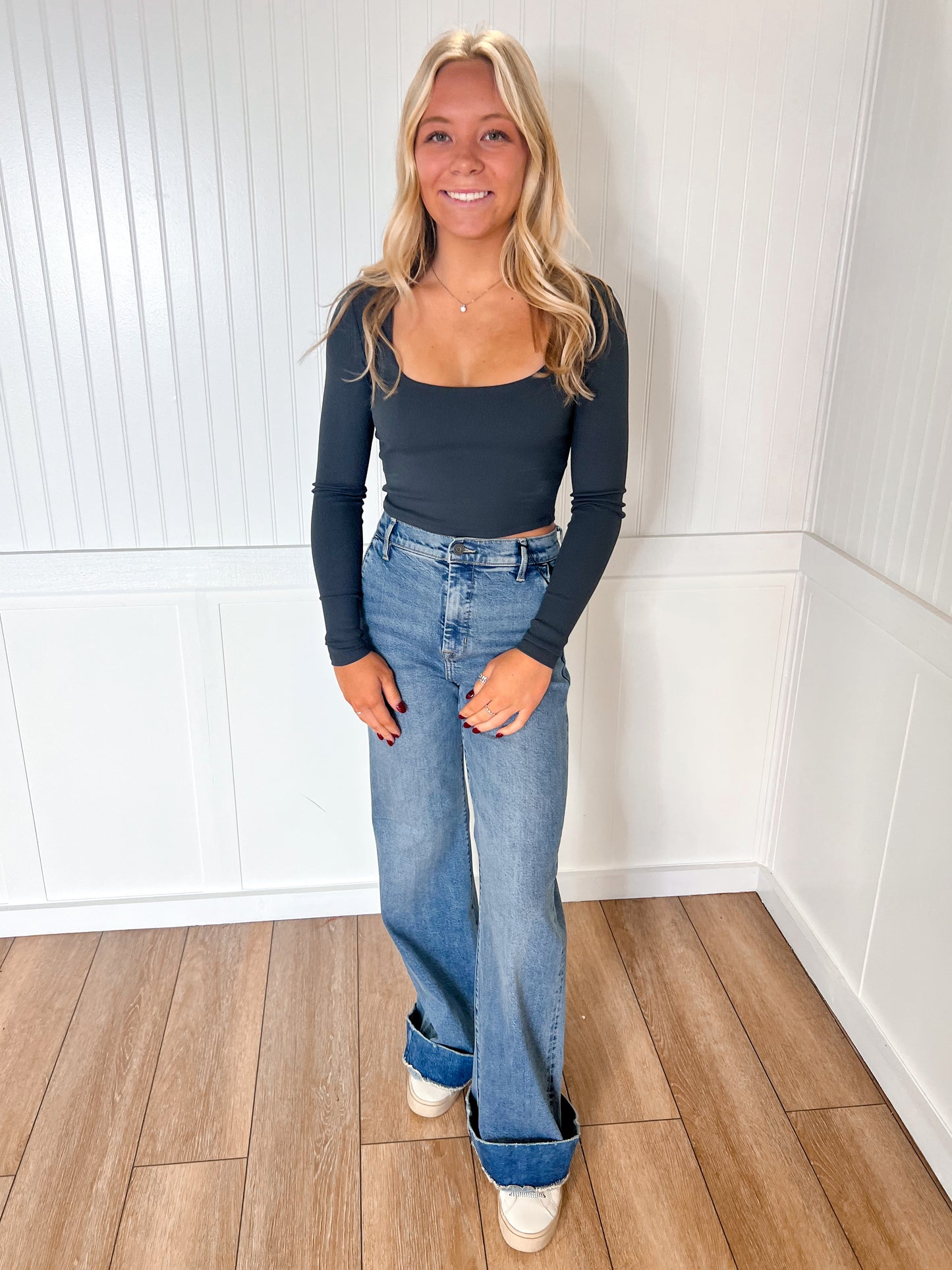 Katie Scoop Neck Long Sleeve Knit Crop Top-Long Sleeve Top-blu pepper-CR 08/21/24,Tops Collection-The Twisted Chandelier