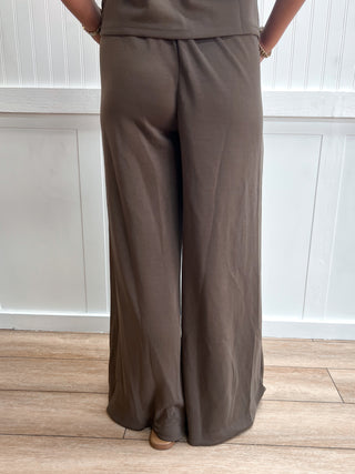 Marleigh Cloud Knit Drawstring Waist Wide Leg Pants