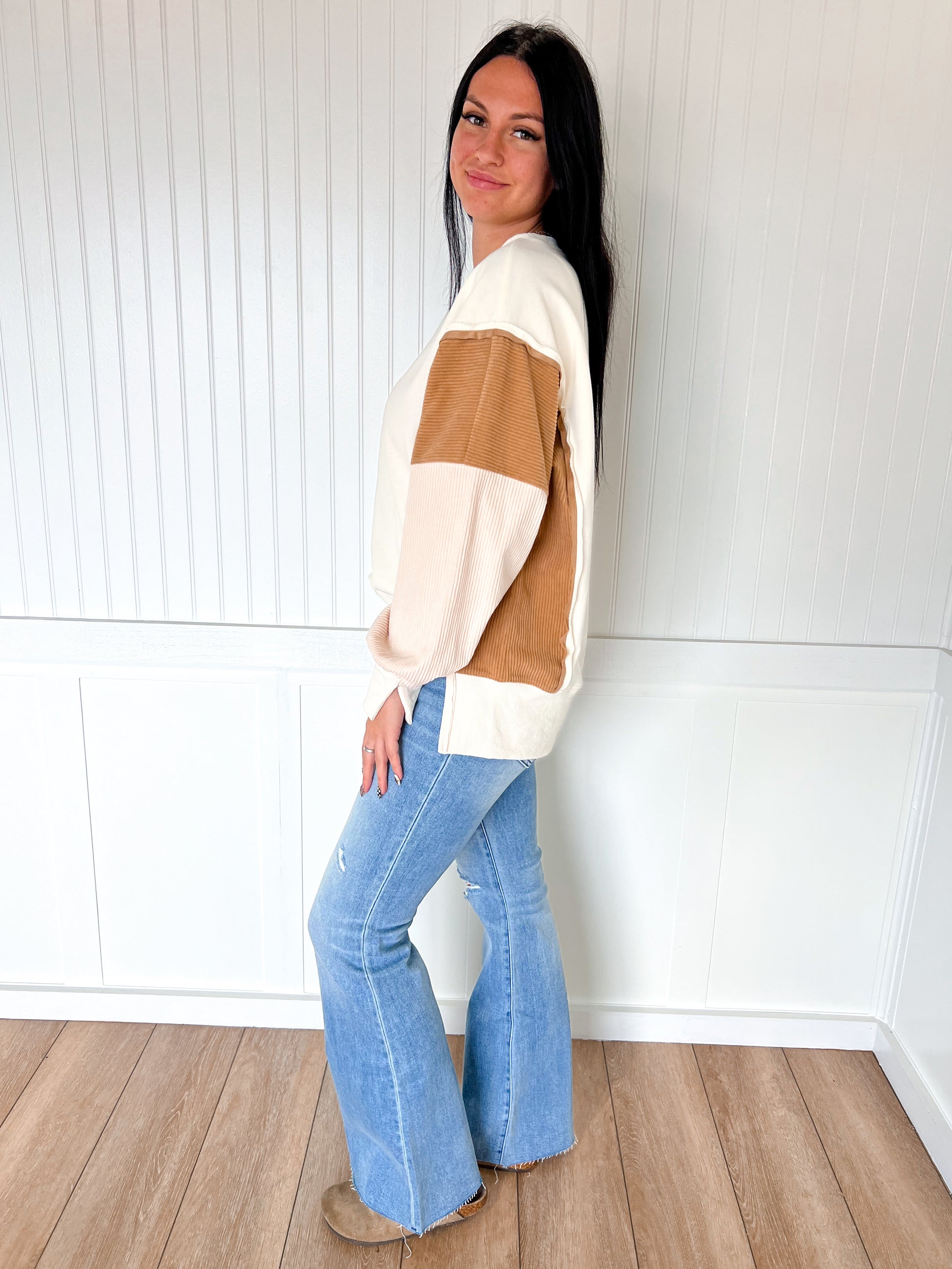 Tate Color Block Oversized Pullover-Oddi-Bin a4,FD 10/28/25,Tops Collection-The Twisted Chandelier