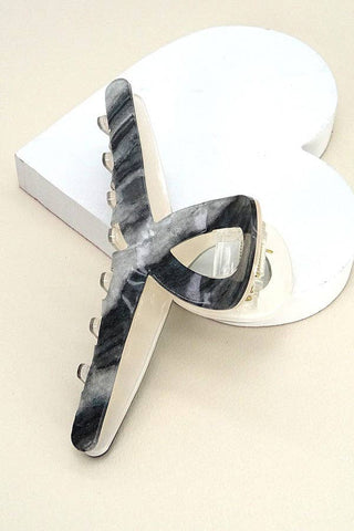 Large Marble Claw Hair Clip-Hair Claws & Clips-JOSSLYN by wall to wall-40H010-The Twisted Chandelier