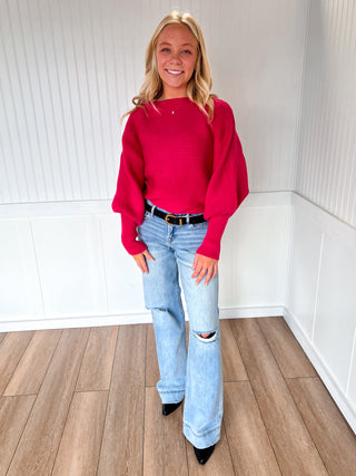 Hollie Boat Neck Elegant Ribbed Knitted Loose Sweater-Vine & Love-02/10/26,OGP 59.99,Tops Collection-The Twisted Chandelier