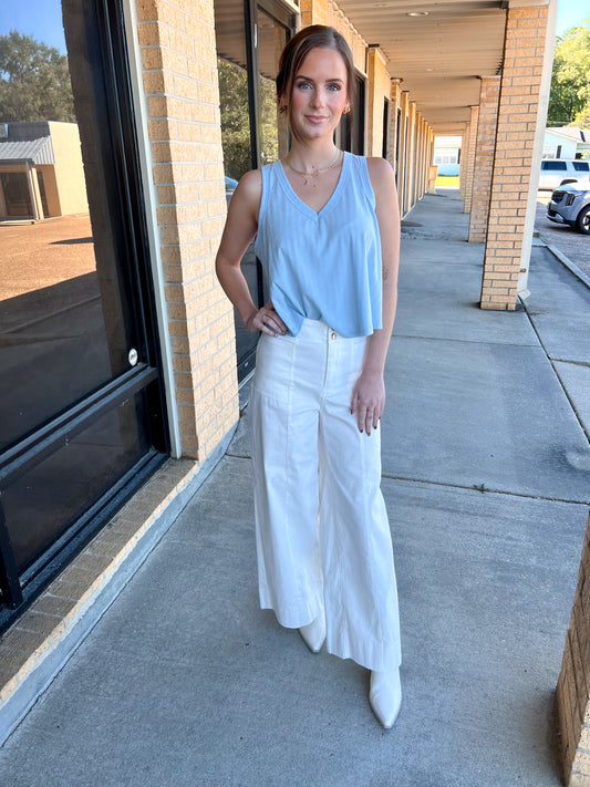 Fiona Wide Leg Full Length Stretchy Cotton Twill Pants-Apparel & Accessories-in february-08/28/25,BIN A2,bottoms,CR 04/16/25,FD 05/13/25,OGP 69.99-The Twisted Chandelier