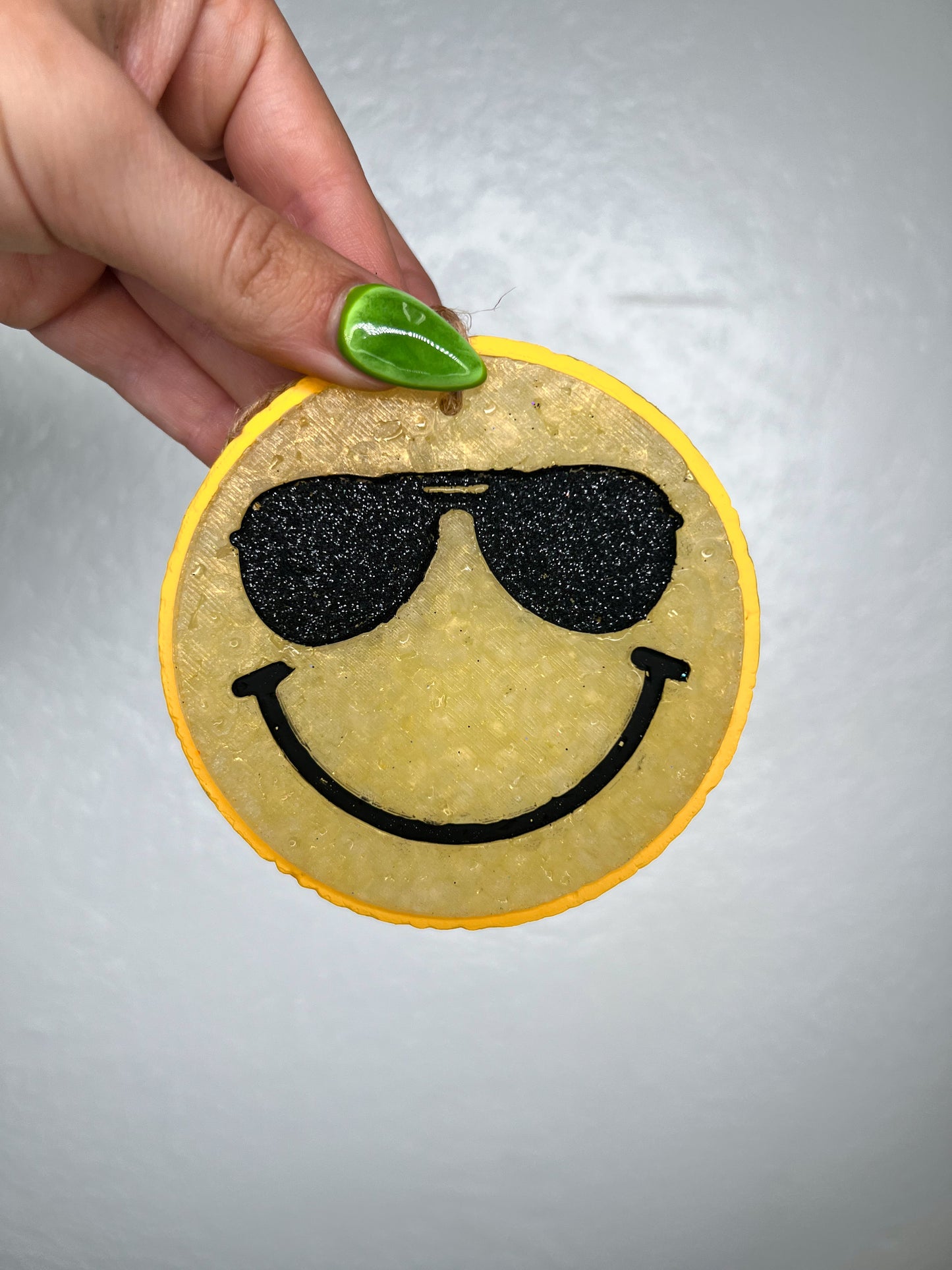 Happy Face with Sunglasses Car Freshie-Southern Creek Wholesale-Beach bum-Yellow-The Twisted Chandelier