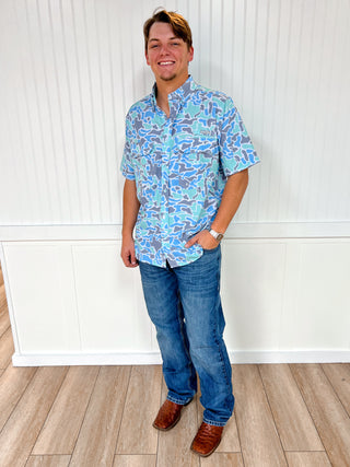 Men's Texas Coastal Camo Fishing Shirt-Men's Tops-SALT WATER SOUL-FD 01/23/26,Men's,RWB-The Twisted Chandelier