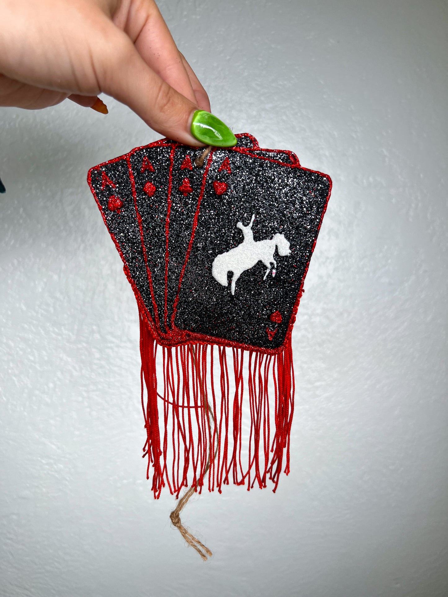 Playing Cards with Fringe Car Freshie-Southern Creek Wholesale-New car-Red-The Twisted Chandelier