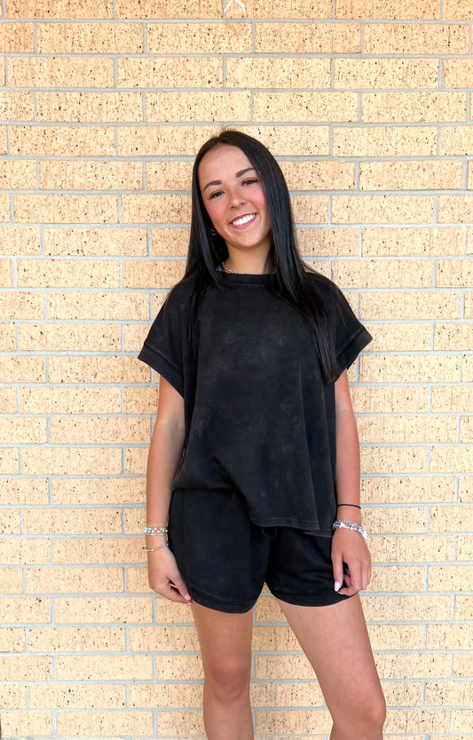 Darcy Game Day Mineral Washed Shorts-Sewn and Seen-BIN A2,bottoms,FD 08/19/25-The Twisted Chandelier