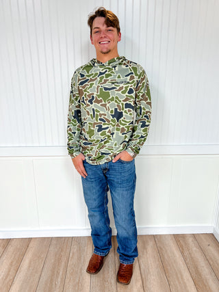 Men's Texas Sand Camo Performance Hoodie-Men's Tops-SALT WATER SOUL-FD 01/23/26,Men's-The Twisted Chandelier