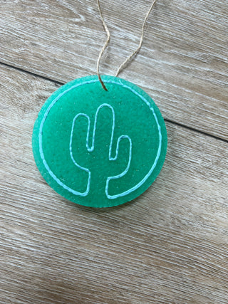 Circle Cactus Car Freshie-Car Freshie-Southern Creek Wholesale-The Twisted Chandelier