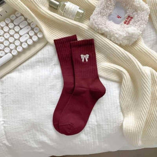 BOW HALF CREW THROWBACK SOCKS | 40S02057-JOSSLYN by wall to wall-The Twisted Chandelier