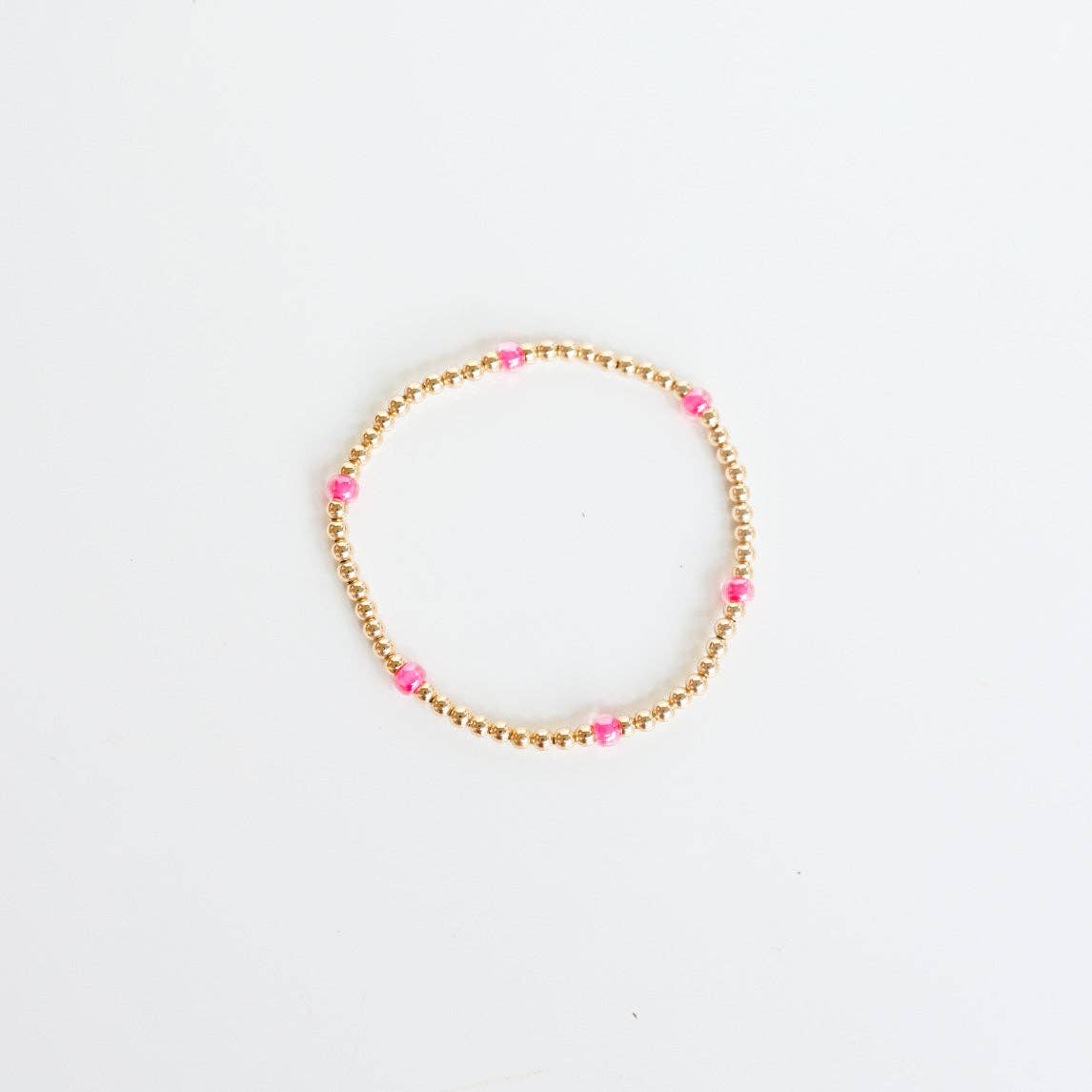 Hot Pink Poppi Bracelet-Beaded Blondes-The Twisted Chandelier