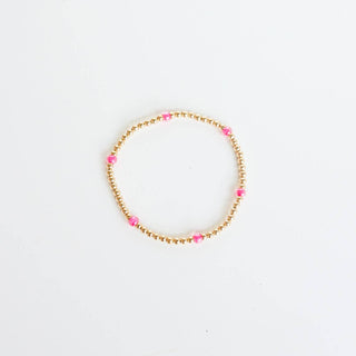 Hot Pink Poppi Bracelet-Beaded Blondes-The Twisted Chandelier