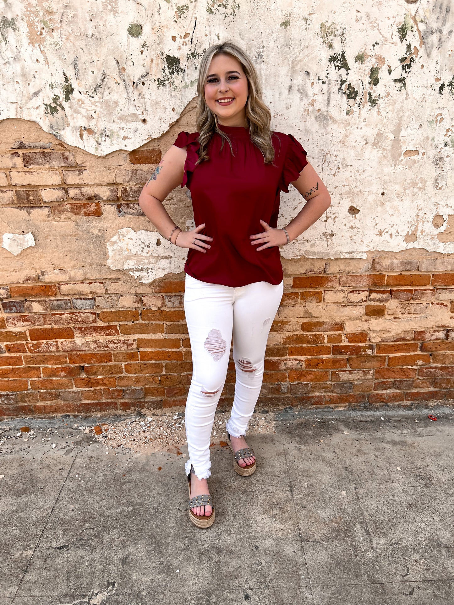 Bristol Mock Neck Blouse Top-Top-ee:some-FD 03/19/24, gameday, tk4961-The Twisted Chandelier