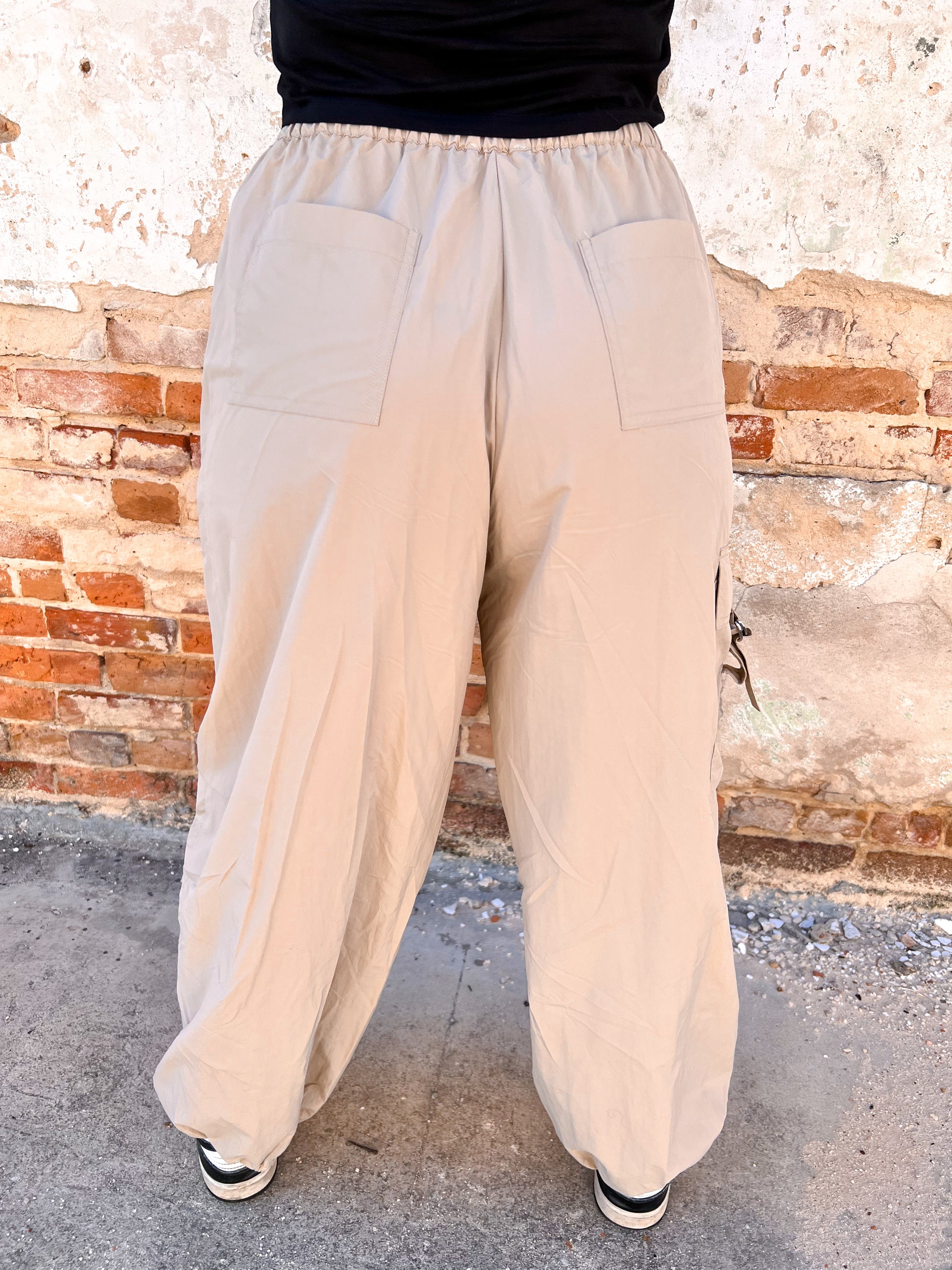 Lara Balloon Cargo Pants with Pockets-Cargo Pants-Kori America-06/19/24, 1st md, BIN A5, Created - 01/15/24, FD JAN 24-The Twisted Chandelier