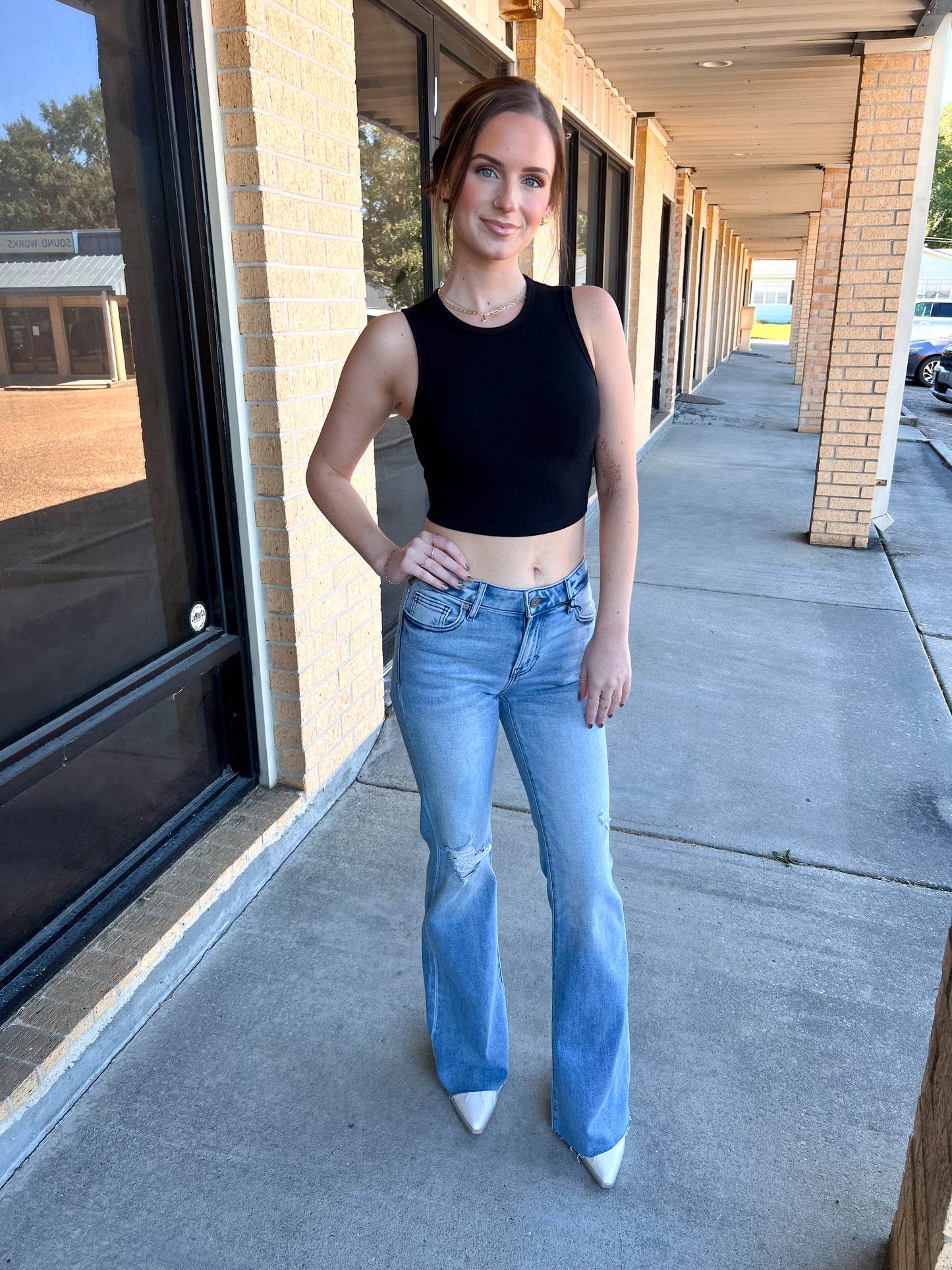 Hayley Round Neck Sleeveless Crop Top-Apparel & Accessories-le lis-09/03/24,1st md,MT5576,OGP 26.99,Tops Collection-The Twisted Chandelier