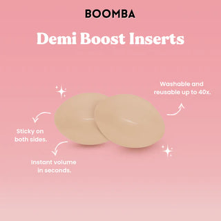 BOOMBA Demi Boost Inserts | Beige | BOOMBA-Sticky Bra-BOOMBA-The Twisted Chandelier