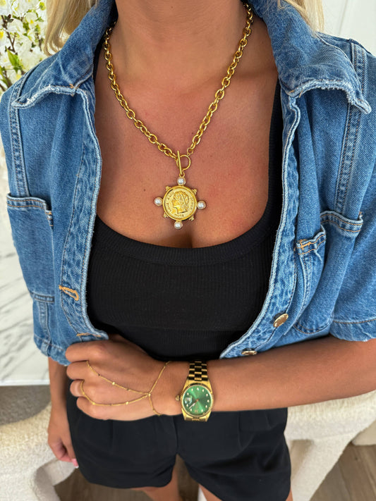 Chansutt Pearl Pearl Coin Necklace-CHANSUTTPEARLS-The Twisted Chandelier