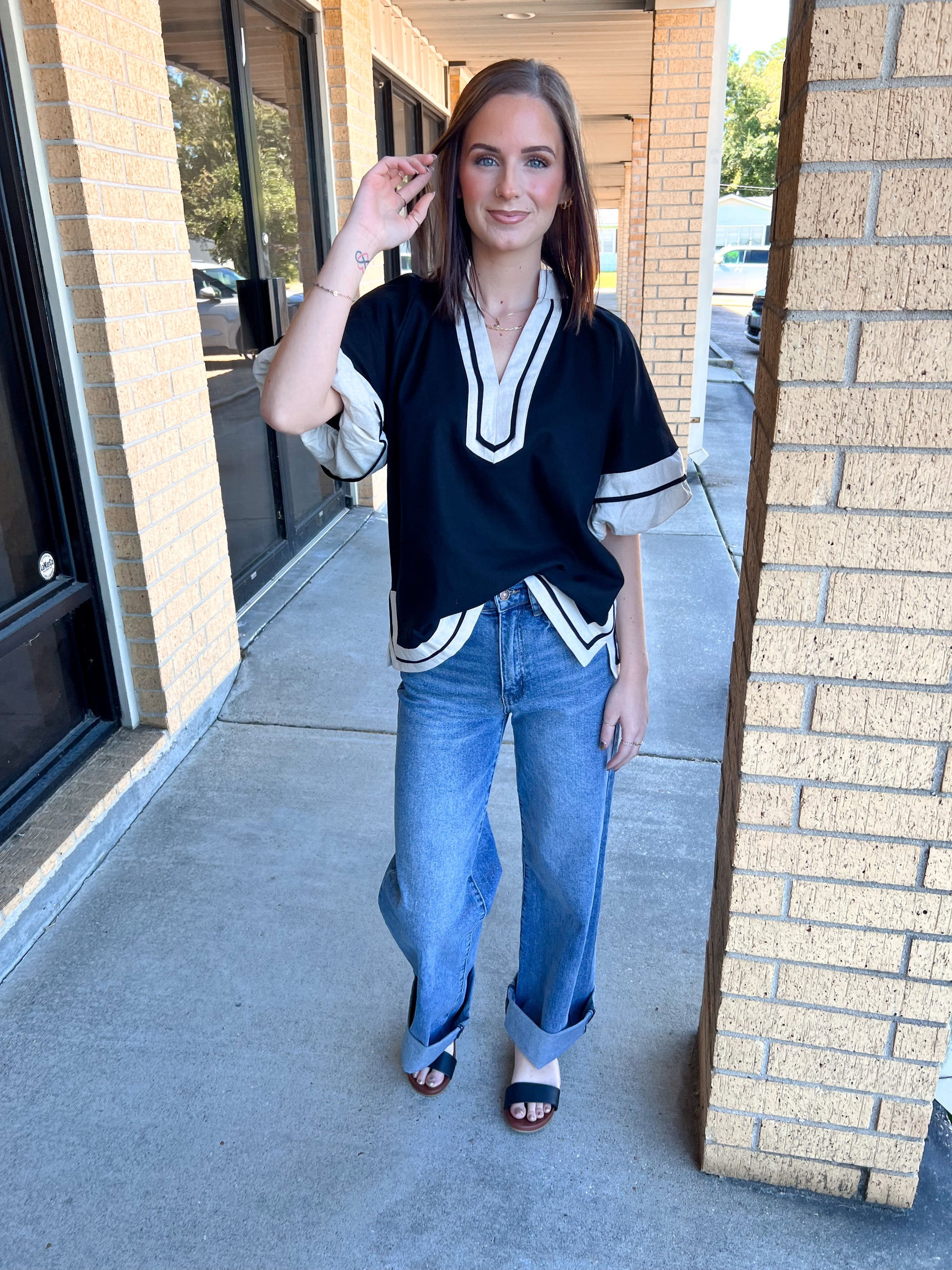 Blair Collared Pullover Top-The Twisted Chandelier-BIN A 3,FD 10/23/25,Tops Collection-The Twisted Chandelier