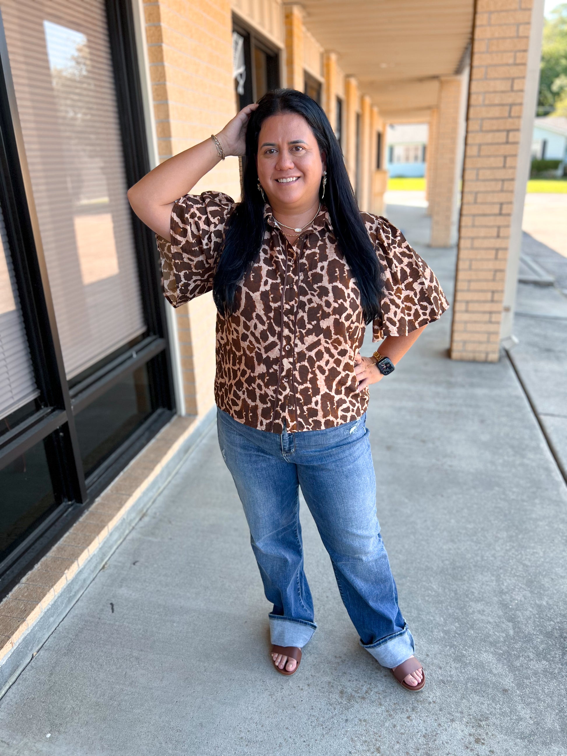 Nova Printed Woven Top-FLYING TOMATO-BIN A 3,FD 8/5/25,IT13762,Tops Collection-The Twisted Chandelier