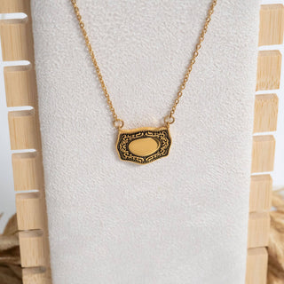 18K Gold PVD Stainless Steel Engravable Belt Buckle Charm-Stainless Steel Charm-WJW-The Twisted Chandelier