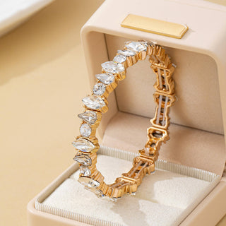 Crystal Gold-Tone Stretch Statement Bracelet | 80B1786-JOSSLYN by wall to wall-The Twisted Chandelier