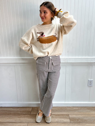 Della Striped Cotton Two Pocket Pants