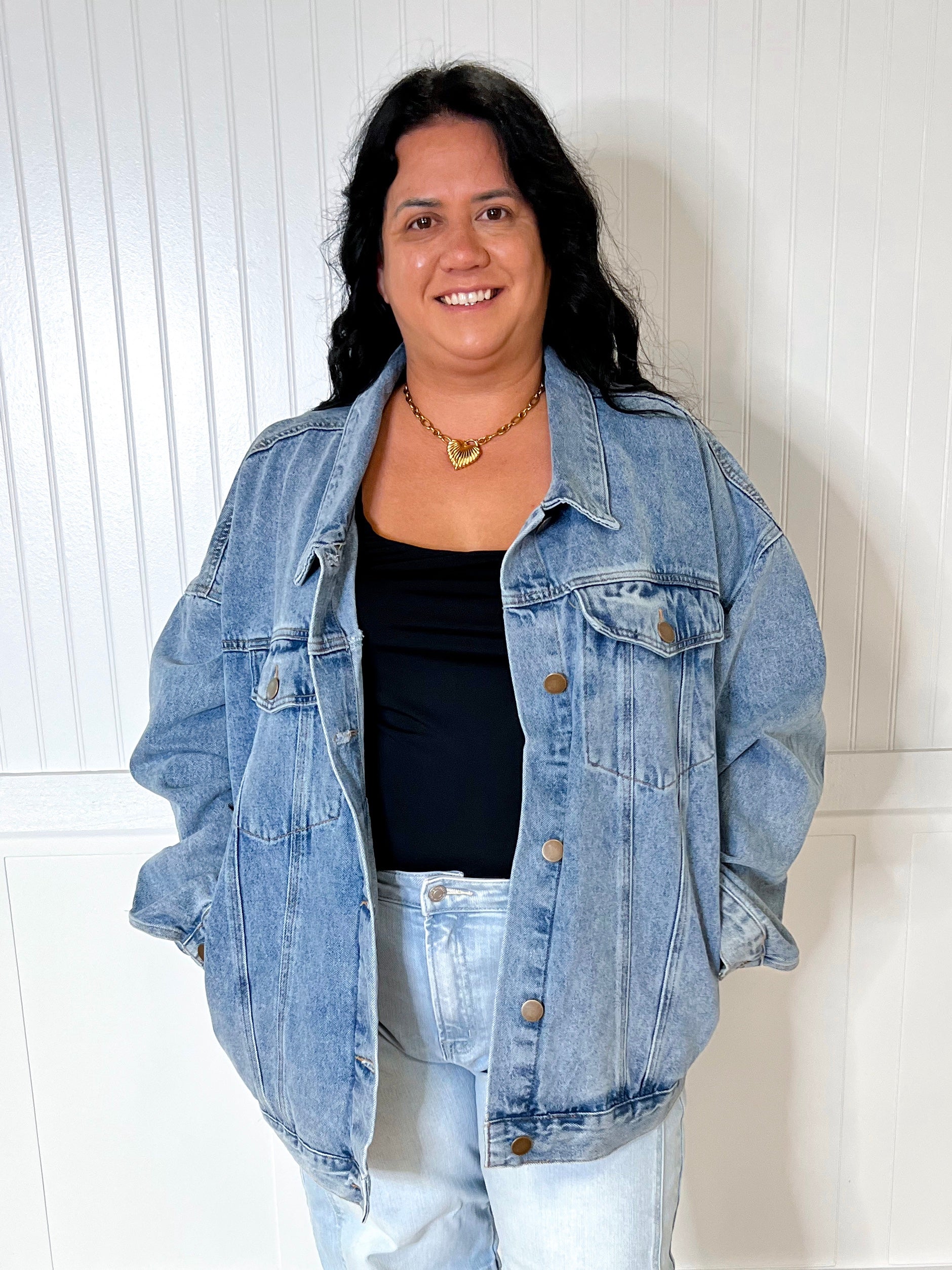 Oliver Boxy-Cut Denim Jacket-Jacket-Mono B-FD 09/03/24,not on the floor only in totes,Winter Tote T4-The Twisted Chandelier