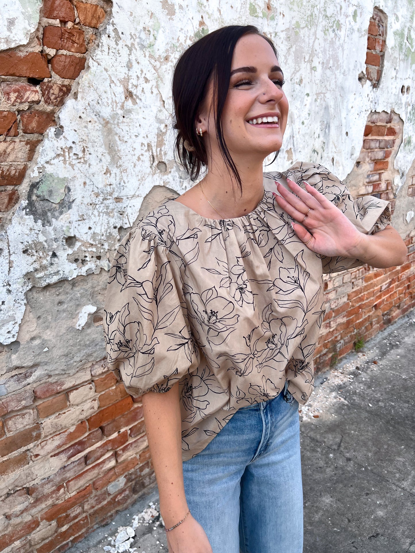 Della Printed Woven Top-FLYING TOMATO-Bin C5,FD 07/29/25,IT13787,Tops Collection-The Twisted Chandelier