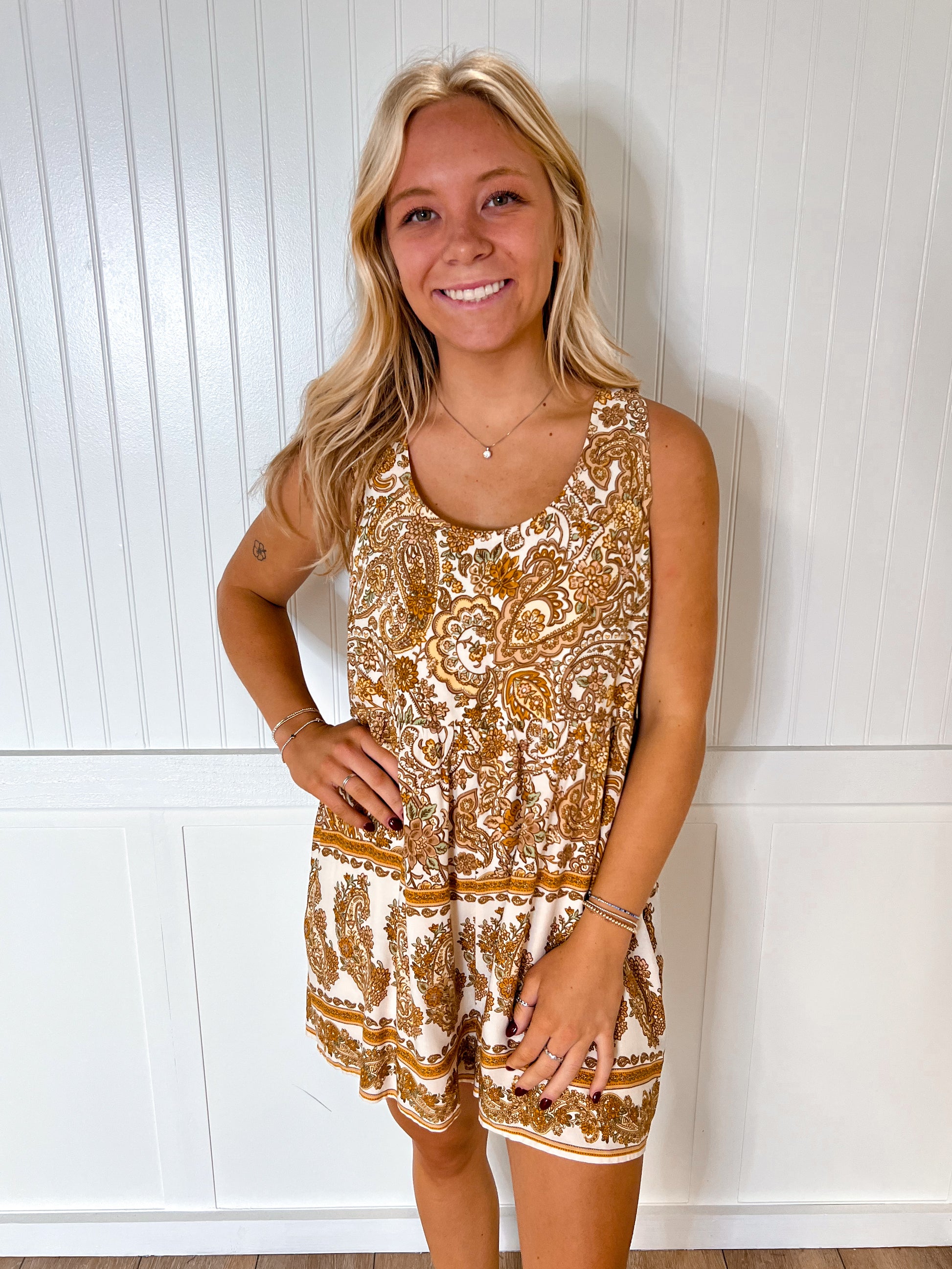 Haven Paisley Print Sleeveless Romper-Apparel & Accessories-Heyson-& Jumpsuits,08/08/24,1st md,BIN A 3,DJR,Dresses,ER1175,Fd 05/28/24,Max Retail,Rompers-The Twisted Chandelier