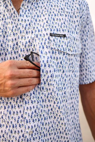Blue Bonnet Pearl Snap Fishing Shirt-Top-SALT WATER SOUL-FD 05/22/26,Men's,RWB-The Twisted Chandelier