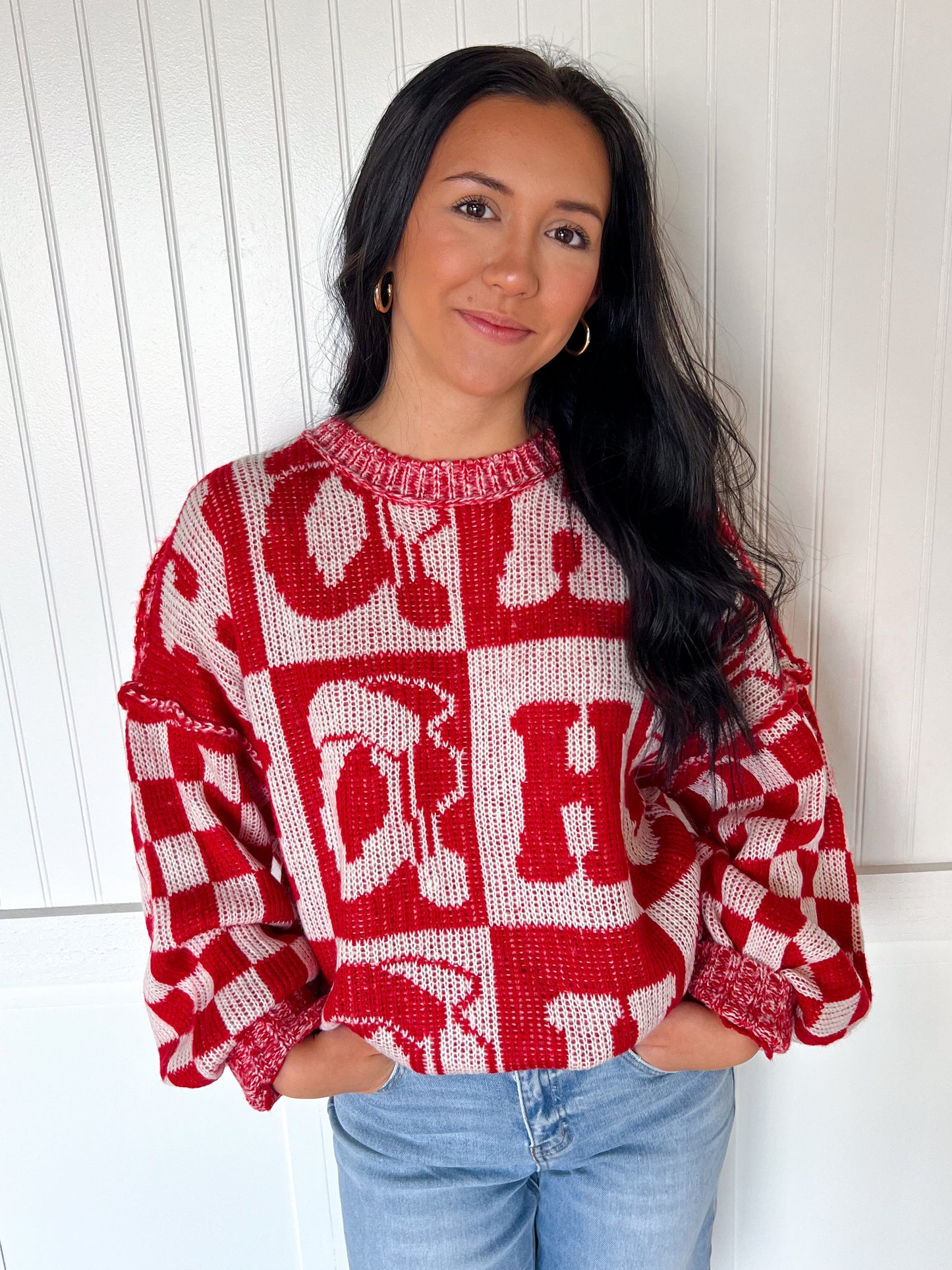 Oversized Sweater With Hohoho-Sweater-Fantastic Fawn-Bin a1,IFKT51707-09,OGP 58.95-The Twisted Chandelier