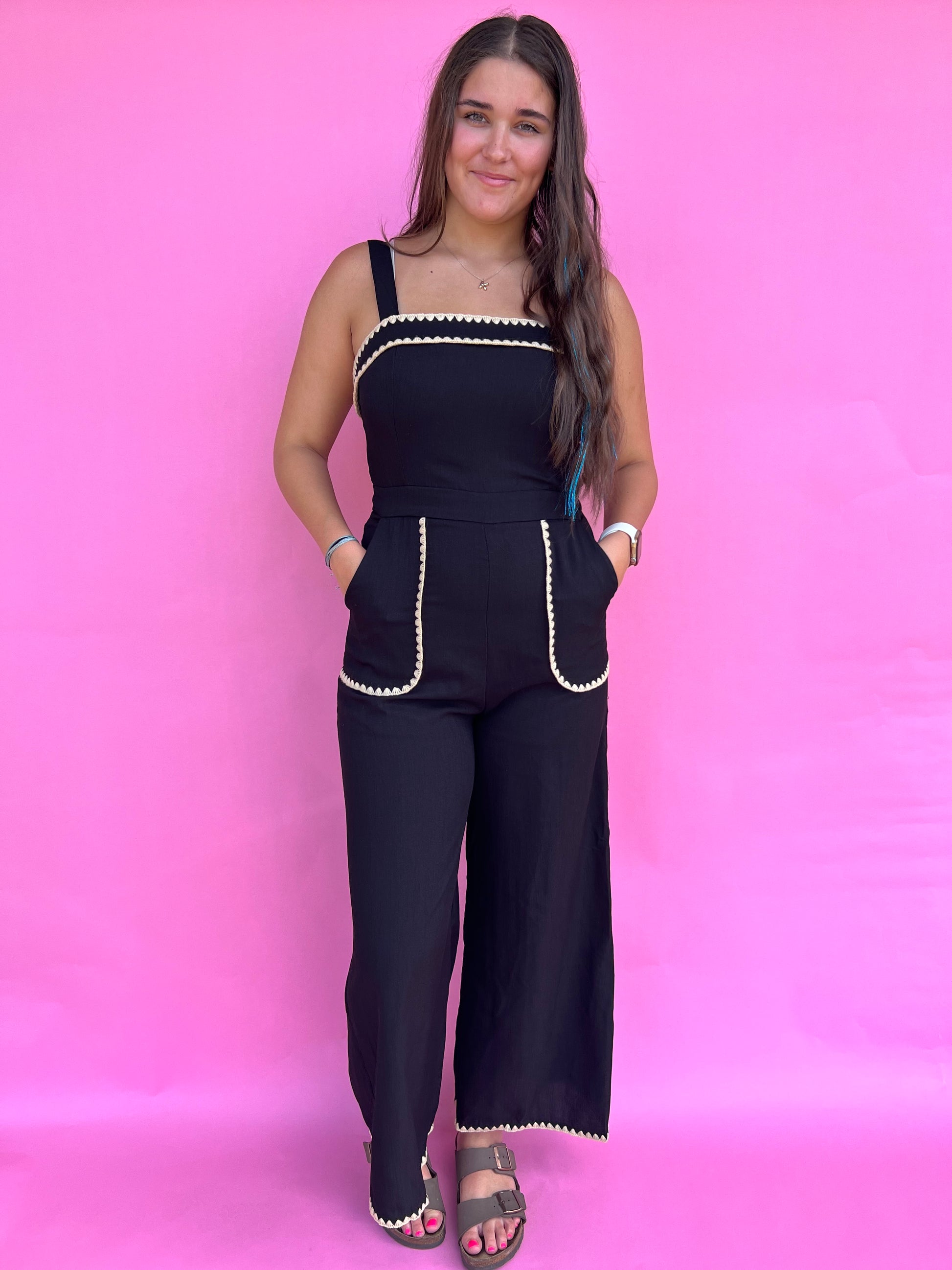 Aurora Solid Square Neck Sleeveless Jumpsuit-Romper-Entro-Bin b2-The Twisted Chandelier