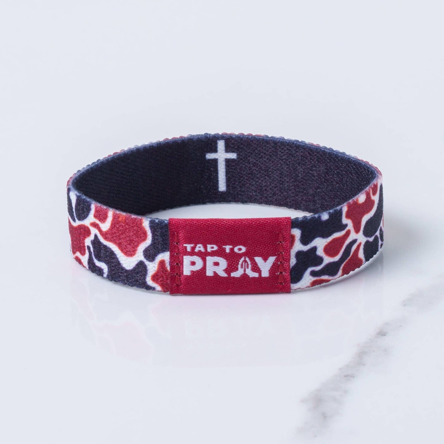 Tap To Pray™ Wristbands - Team Camo - Maroon & Black-Versible-The Twisted Chandelier