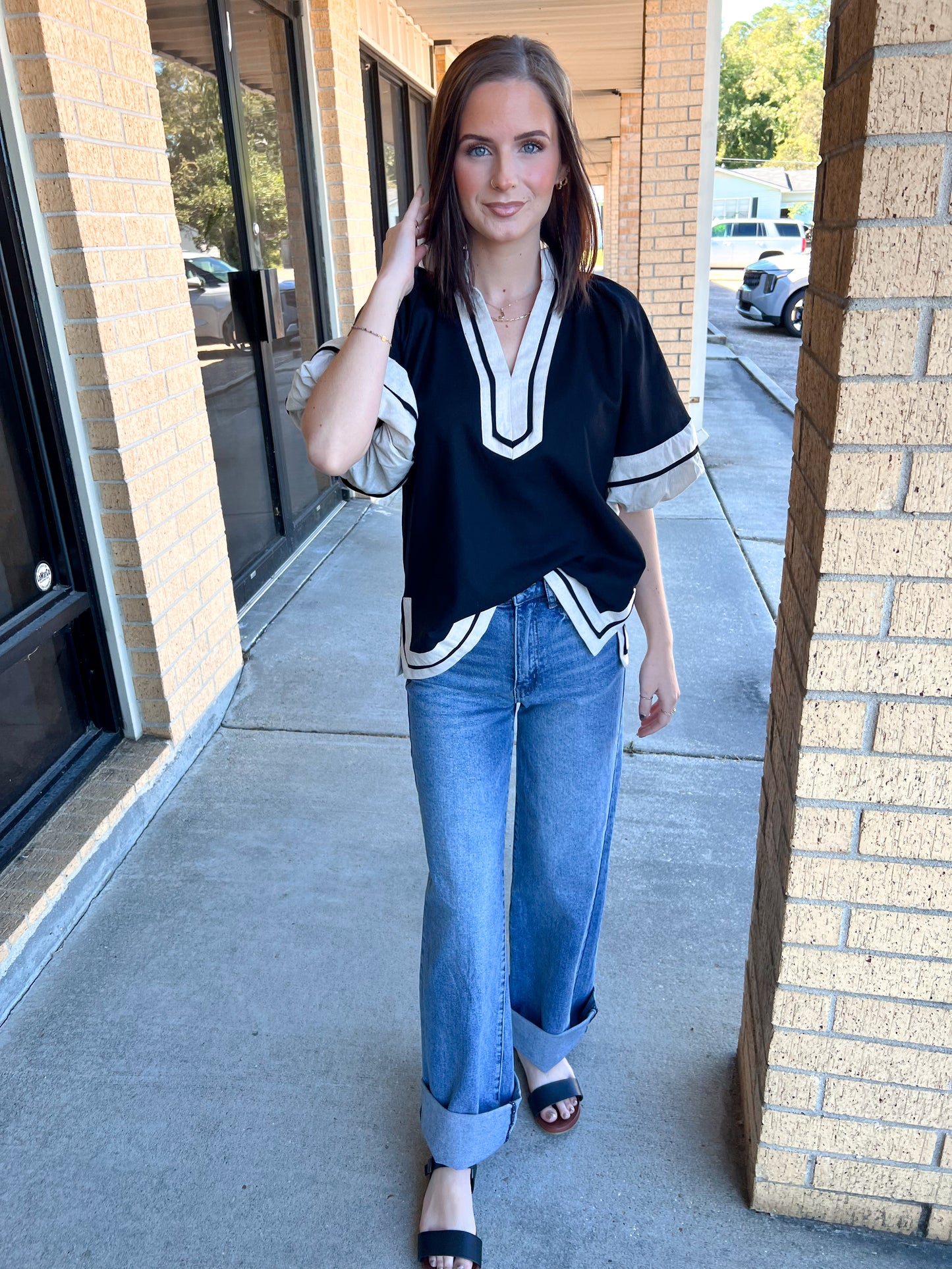 Blair Collared Pullover Top-The Twisted Chandelier-BIN A 3,FD 10/23/25,Tops Collection-The Twisted Chandelier