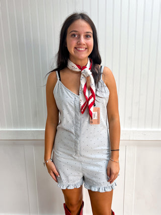 Lila Polka Dot Ruffle Hem Romper-Romper-Papermoon-DJR,FD 07/02/26-The Twisted Chandelier