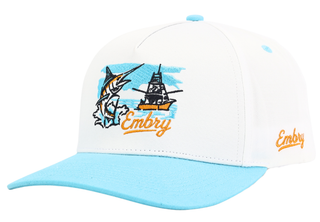 Men's White/Sky - Offshore Hat-Hat-Embry Outdoors-Men's-The Twisted Chandelier