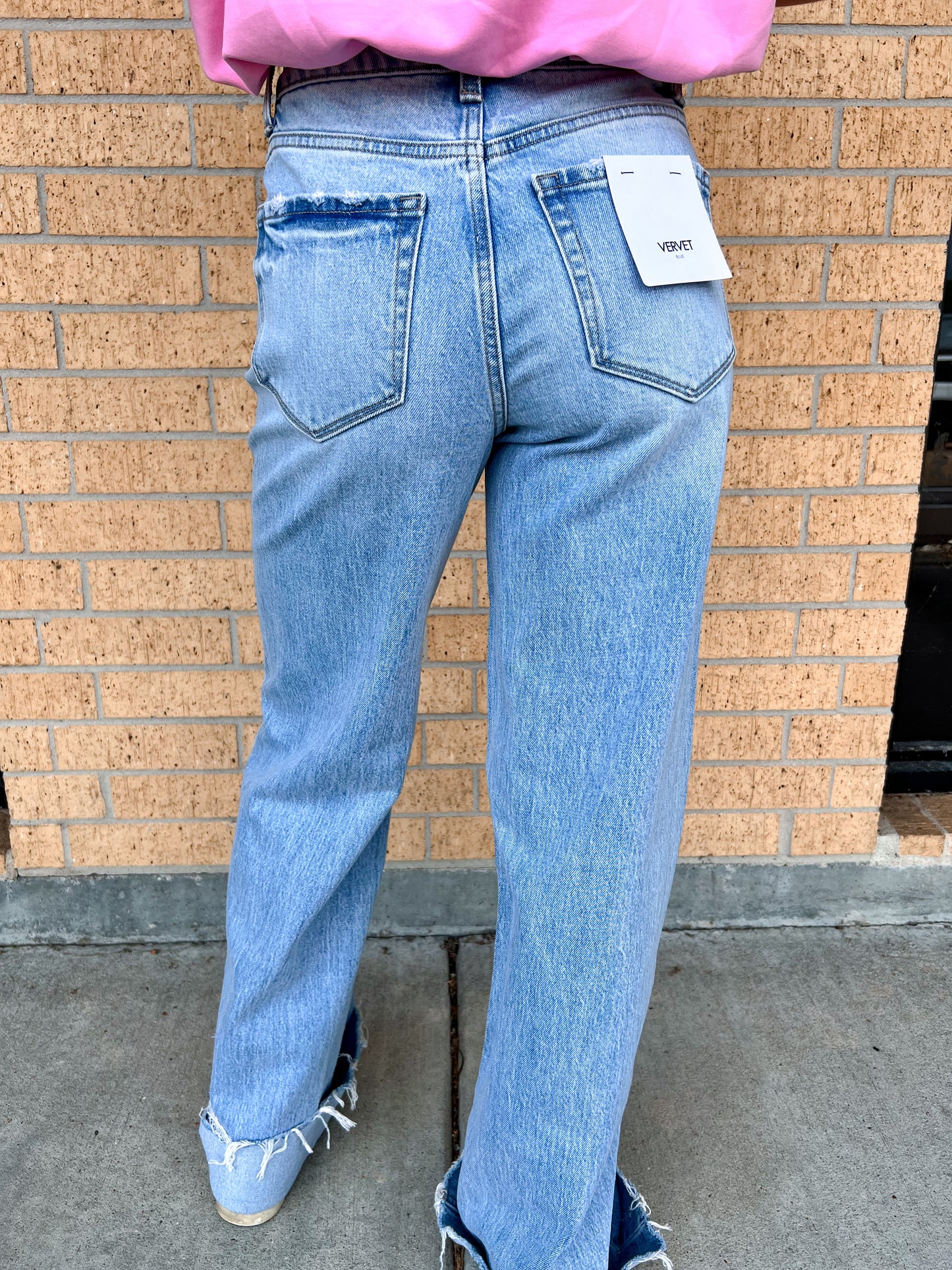 Kris Super High Rise Cuffed Baggy Wide Leg Jeans-VERVET by FLYING MONKEY-Bin b6,T6512-The Twisted Chandelier