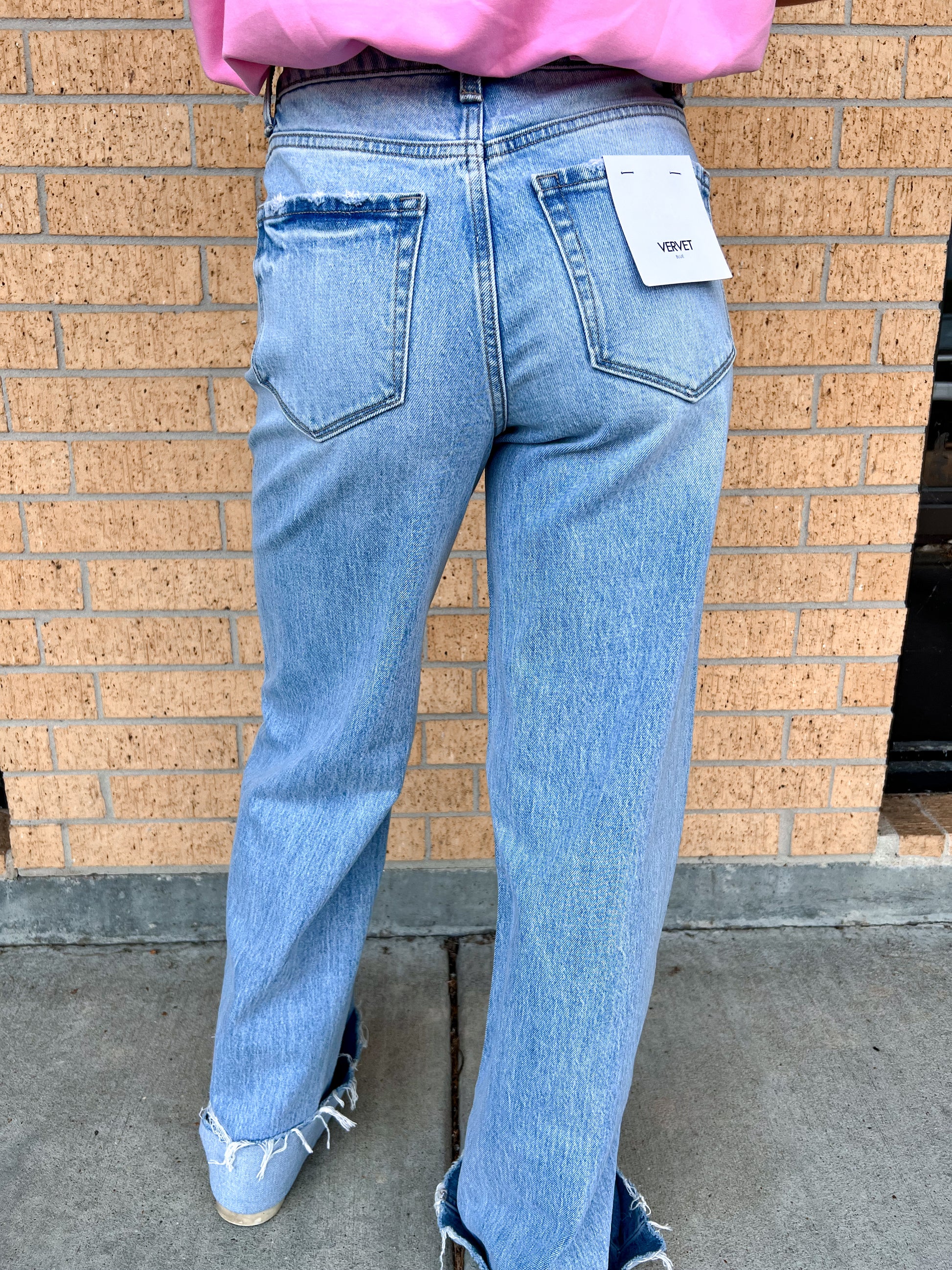 Kris Super High Rise Cuffed Baggy Wide Leg Jeans-VERVET by FLYING MONKEY-Bin b6,T6512-The Twisted Chandelier