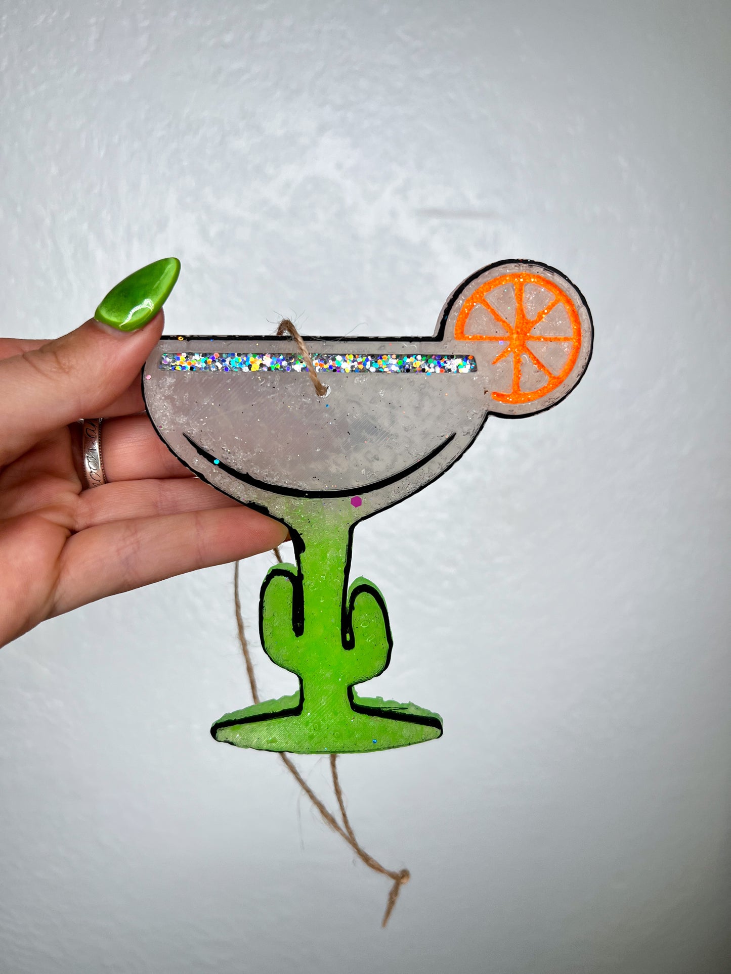 Margarita Glass Car Freshie-Southern Creek Wholesale-Margaritaville-Orange-The Twisted Chandelier