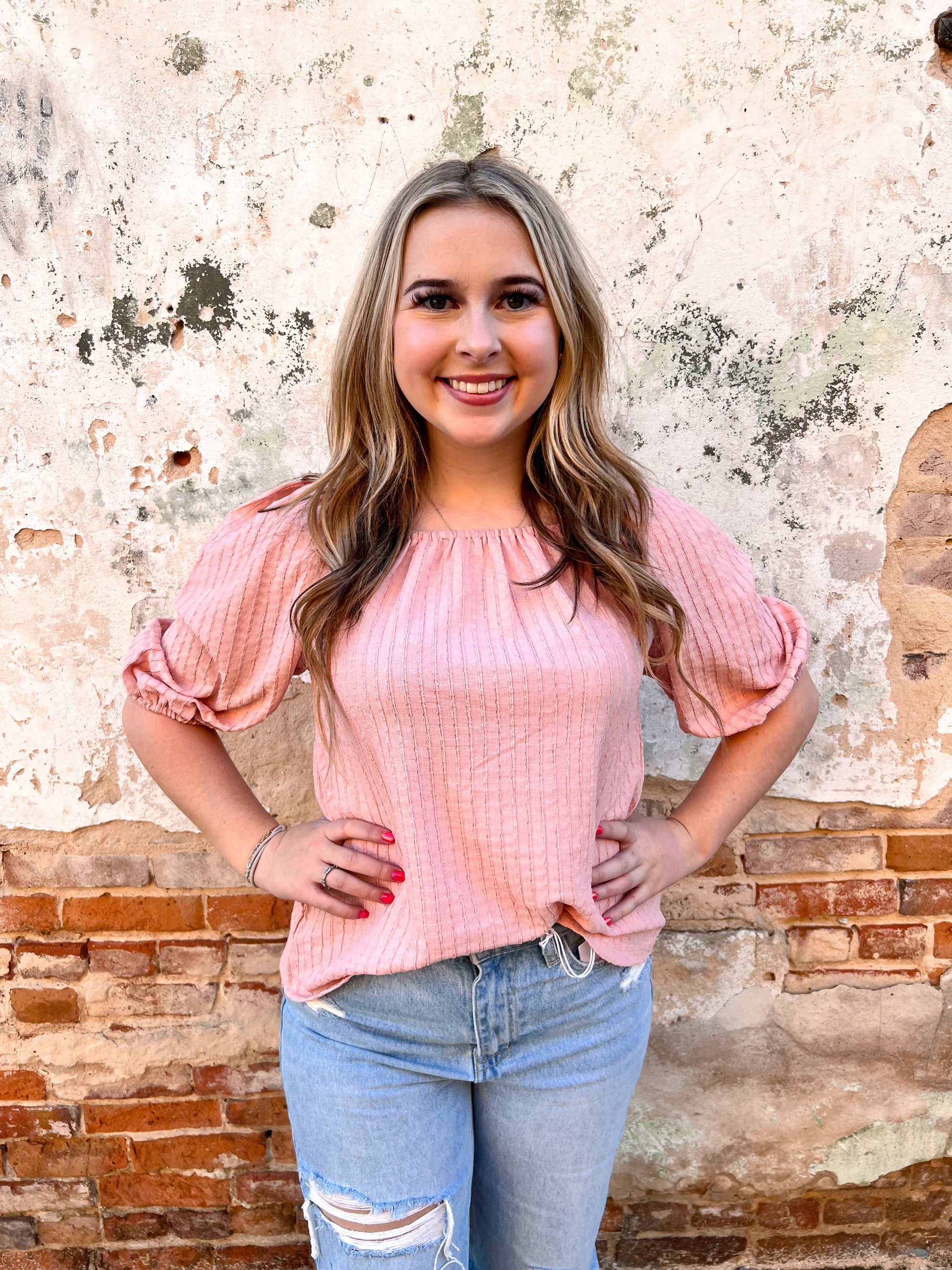 Alayah Pink Off The Shoulder Top-Top-Southern Grace Wholesale-BIN D4, Tops Collection-The Twisted Chandelier