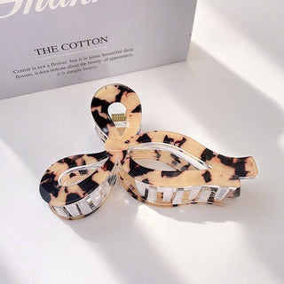 Jumbo Animal Leopard Print Bow Hair Claw Clip-JOSSLYN by wall to wall-Brown-The Twisted Chandelier