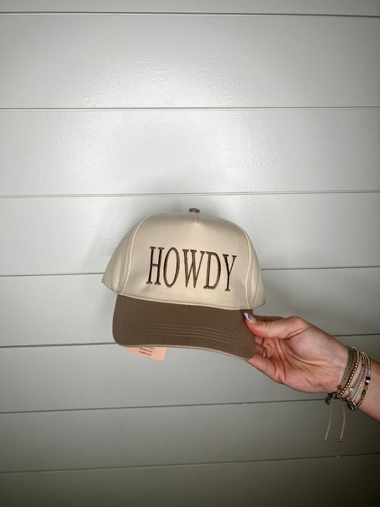 HOWDY Embroidered Hat-Southern N Savvy-The Twisted Chandelier