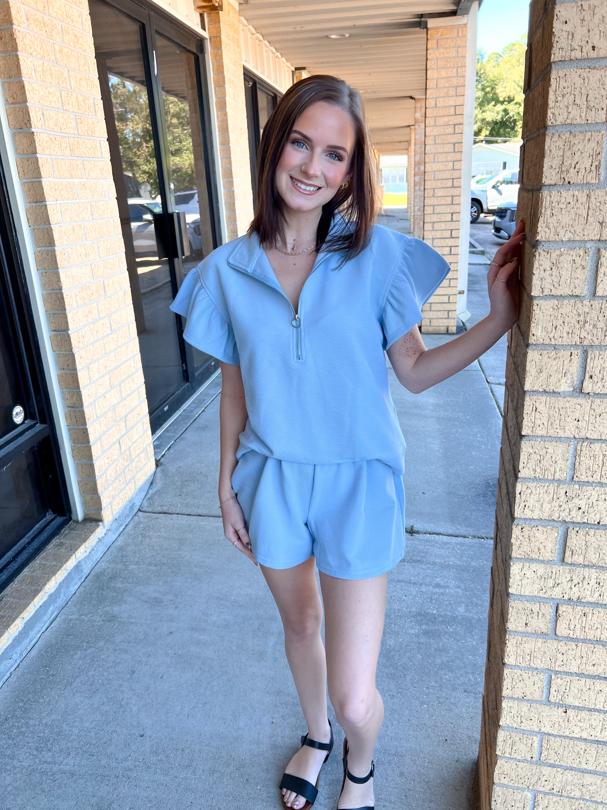 Isla Ribbed Jacquard Track Suit Shorts-Oddi-Bin B1,bottoms,FD 08/12/25-The Twisted Chandelier