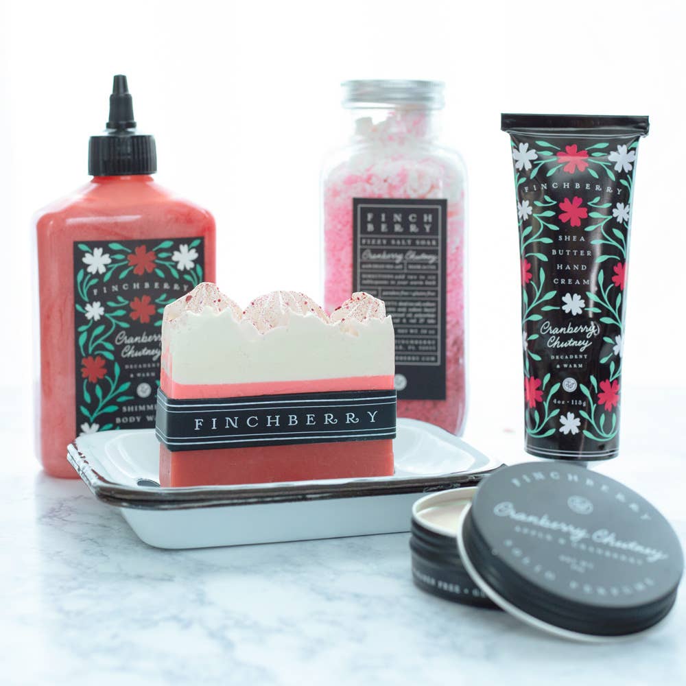 Finchberry Fizzy Salt Soak - Cranberry Chutney-Bath & Beauty-FinchBerry--The Twisted Chandelier