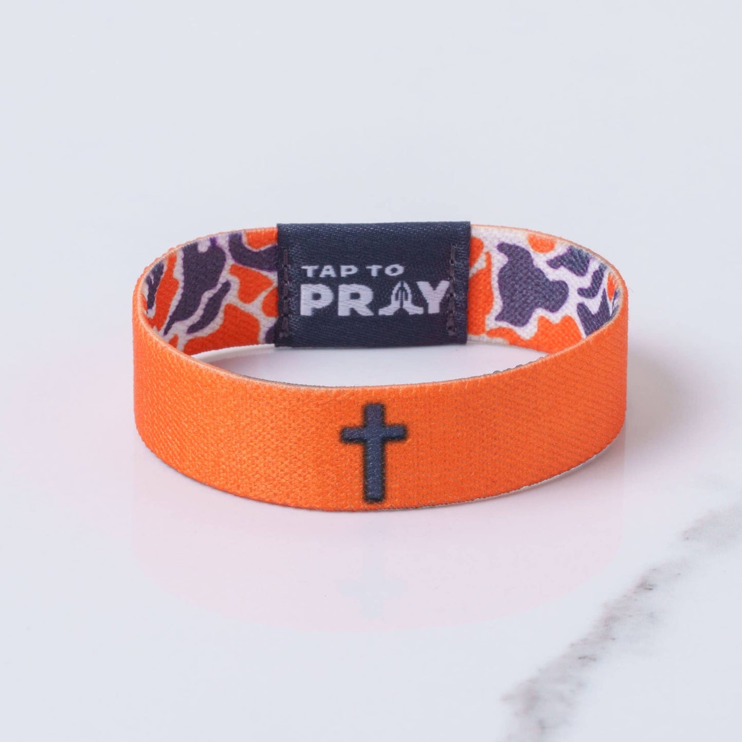 Tap To Pray™ Wristbands - Team Camo - Orange & Grey-Versible-The Twisted Chandelier