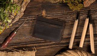 Men’s Leather Card Holder Wallet, Handmade Wallet for Men-American Leather Goods-Men's-The Twisted Chandelier