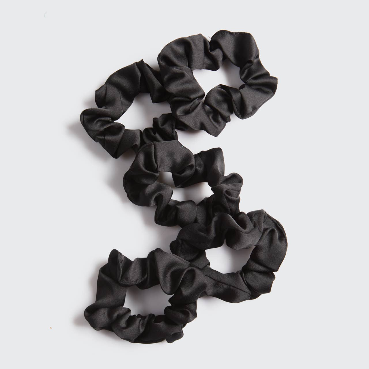 Satin Sleep Scrunchies 5pc - Black-KITSCH-FD JAN 24-The Twisted Chandelier