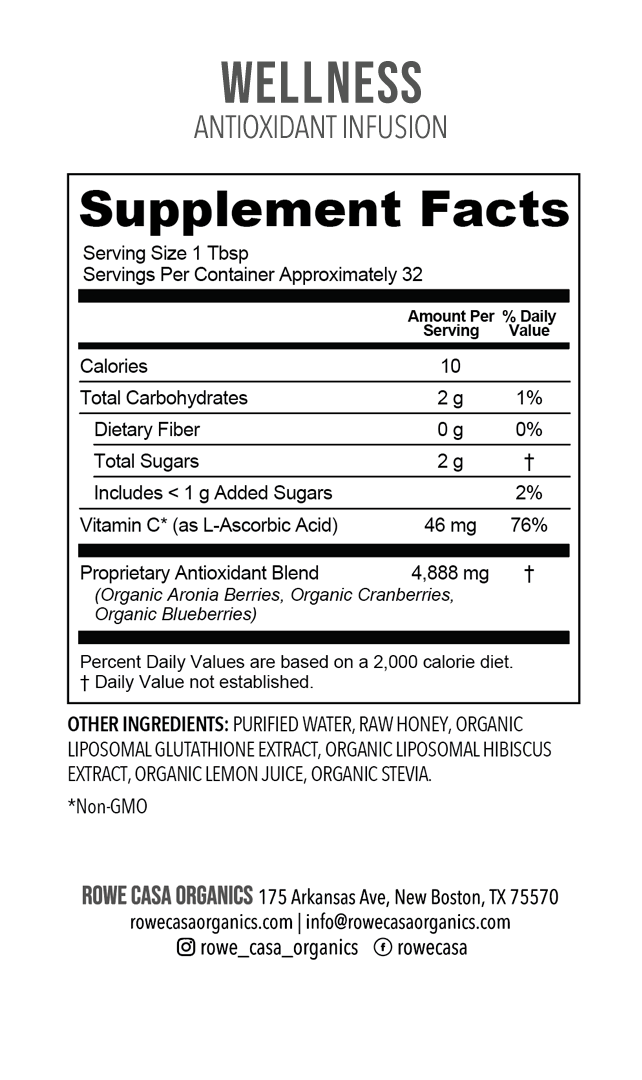 Rowe Casa Antioxidant Infusion | 16 oz-Rowe Casa Organics-The Twisted Chandelier
