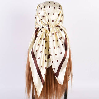 Large Polka Dot Print Bandana Scarf-Scarf-JOSSLYN by wall to wall-40SC694-The Twisted Chandelier