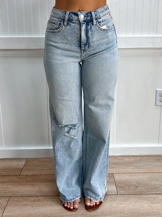 Monroe Tummy Control Super High Rise Wide Leg Jeans-Pants-Lovervet by VERVET-bottoms,FD 08/04/26,LV1312-The Twisted Chandelier